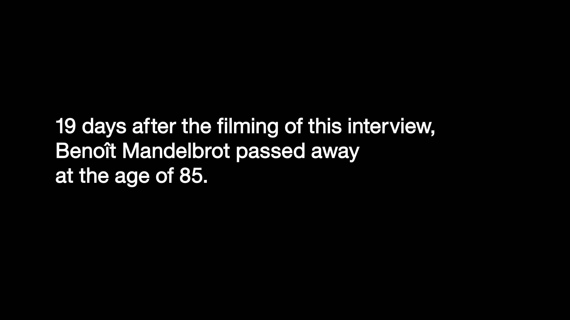 Thumbnail capture of Benoit Mandelbrot: Father of Fractals